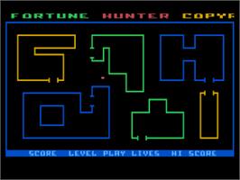 Title screen of Fortune Hunter on the Atari 8-bit.