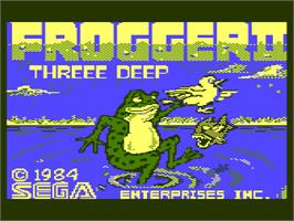 Title screen of Frogger 2: Three Deep on the Atari 8-bit.