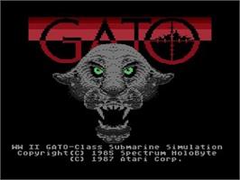 Title screen of GATO on the Atari 8-bit.