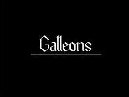 Title screen of Galleons on the Atari 8-bit.
