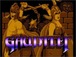 Title screen of Gauntlet on the Atari 8-bit.