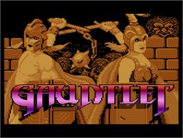 Title screen of Gauntlet on the Atari 8-bit.