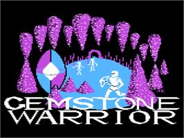 Title screen of Gemstone Warrior on the Atari 8-bit.