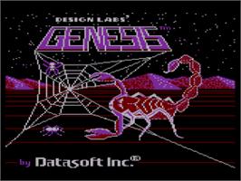 Title screen of Genesis on the Atari 8-bit.
