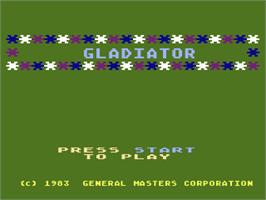 Title screen of Gladiator on the Atari 8-bit.