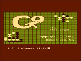 Title screen of Go on the Atari 8-bit.