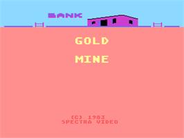 Title screen of Gold Mine on the Atari 8-bit.