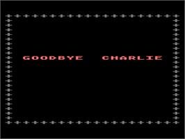 Title screen of Goodbye Charlie on the Atari 8-bit.
