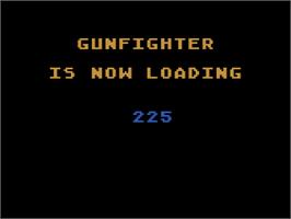 Title screen of Gunfighter on the Atari 8-bit.
