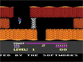 Title screen of HERO on the Atari 8-bit.