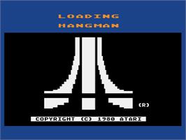 Title screen of Hangman on the Atari 8-bit.