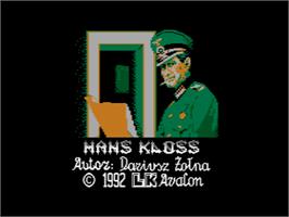 Title screen of Hans Kloss on the Atari 8-bit.