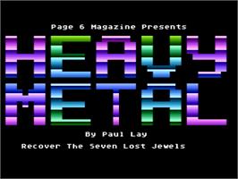 Title screen of Heavy Metal on the Atari 8-bit.