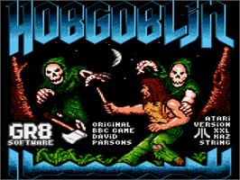 Title screen of Hobgoblin on the Atari 8-bit.