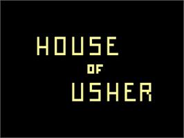 Title screen of House Of Usher on the Atari 8-bit.