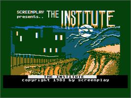 Title screen of Institute on the Atari 8-bit.