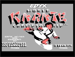 Title screen of International Karate on the Atari 8-bit.
