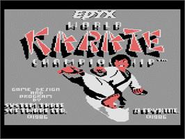 Title screen of International Karate on the Atari 8-bit.