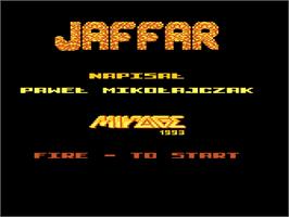 Title screen of Jaffar on the Atari 8-bit.