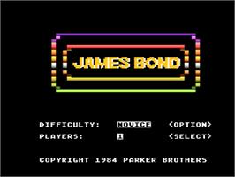 Title screen of James Bond 007 on the Atari 8-bit.