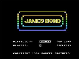 Title screen of James Bond 007 on the Atari 8-bit.