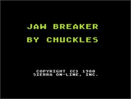 Title screen of Jawbreaker 2 on the Atari 8-bit.