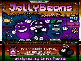 Title screen of JellyBeans on the Atari 8-bit.