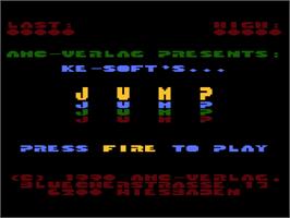 Title screen of Jump! on the Atari 8-bit.
