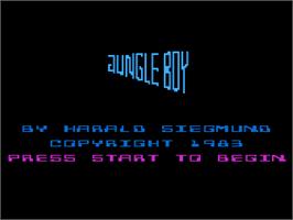 Title screen of Jungle Boy on the Atari 8-bit.