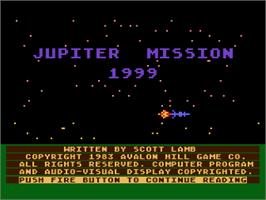 Title screen of Jupiter Mission 1999 on the Atari 8-bit.