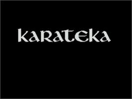 Title screen of Karateka on the Atari 8-bit.