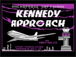 Title screen of Kennedy Approach on the Atari 8-bit.