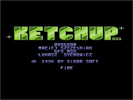 Title screen of Ketchup on the Atari 8-bit.