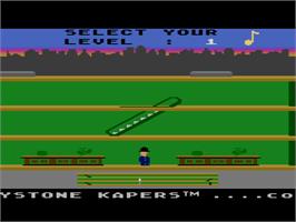 Title screen of Keystone Kapers on the Atari 8-bit.