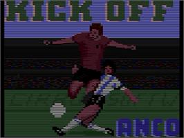Title screen of Kick Off on the Atari 8-bit.