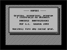 Title screen of Kupiec on the Atari 8-bit.
