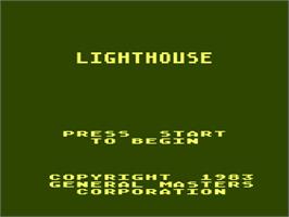 Title screen of Lighthouse on the Atari 8-bit.