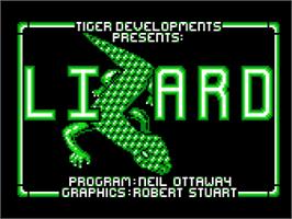 Title screen of Lizard on the Atari 8-bit.
