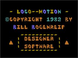 Title screen of Loco-motion on the Atari 8-bit.