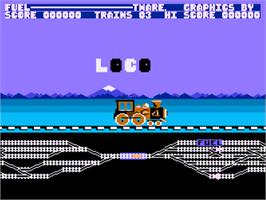 Title screen of Loco on the Atari 8-bit.