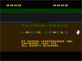 Title screen of Logic Levels on the Atari 8-bit.