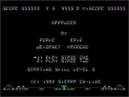 Title screen of Marauder on the Atari 8-bit.