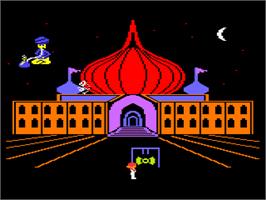 Title screen of Master of the Lamps on the Atari 8-bit.