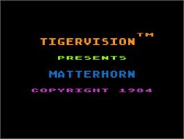 Title screen of Matterhorn on the Atari 8-bit.