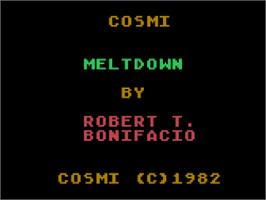 Title screen of Meltdown on the Atari 8-bit.