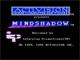 Title screen of Mindshadow on the Atari 8-bit.