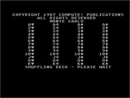 Title screen of Monte Carlo on the Atari 8-bit.