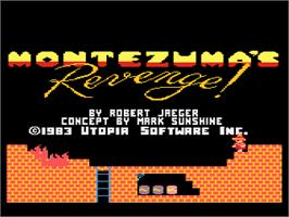 Title screen of Montezuma's Revenge on the Atari 8-bit.