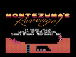 Title screen of Montezuma's Revenge on the Atari 8-bit.