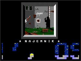 Title screen of Najemnik on the Atari 8-bit.